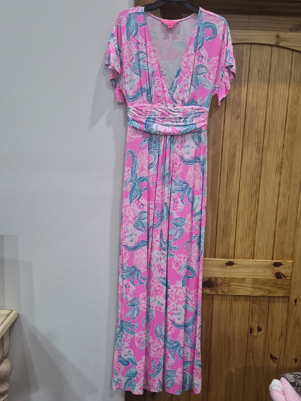 Lilly Pulitzer Jesse Flutter Maxi Dress In Pinking Positive Size Medium - Picture 2 of 5